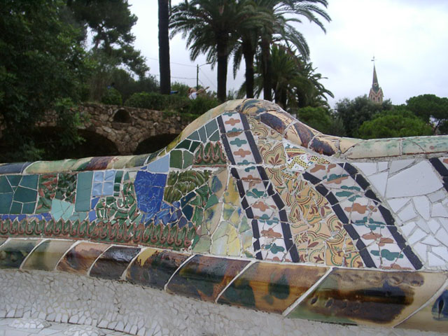 Parc Güell, Detail Mosaik